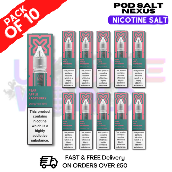 Apple Raspberry Pod Salt Nexus Nic Salt Box Of 10