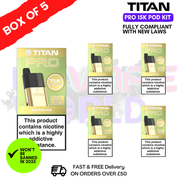 Banana Ice Titan Pro 15K Pod Kit Box of 5 - ukvapeworld