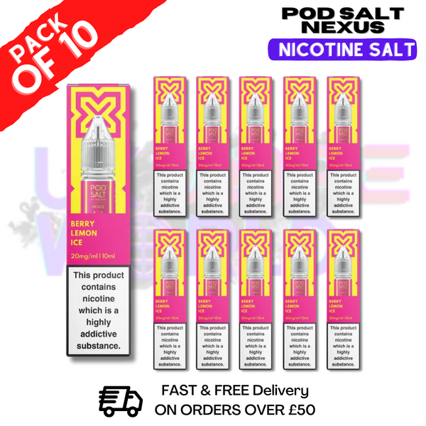 Berry Lemon ICE Pod Salt Nexus Nic Salt Box Of 10