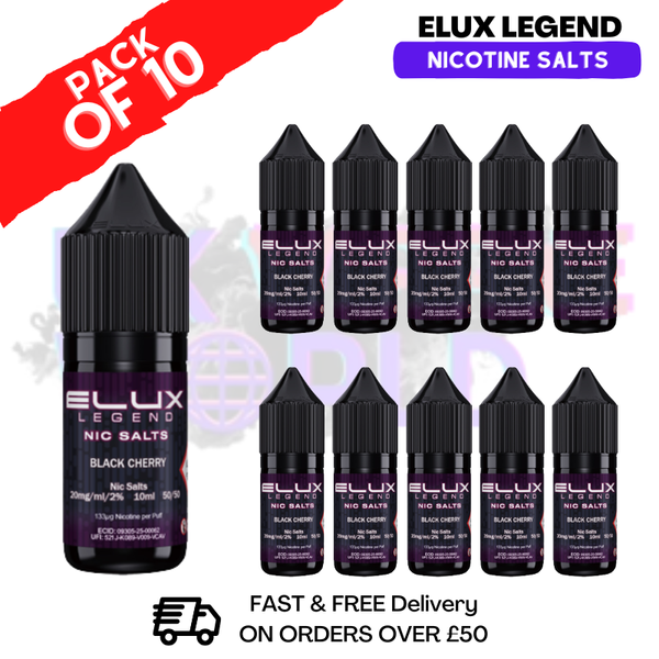 Black Cherry Elux Legend Nic Salt BOX OF 10