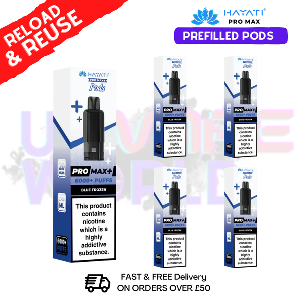 Blue Frozen Hayati ProMax 6K Replacement Pods Box Of 5