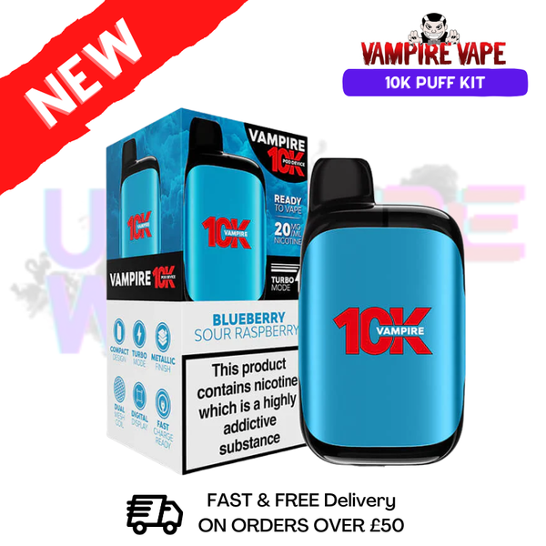 Blue Sour Raspberry Vampire Vape 10K Prefilled Pod Kit - ukvapeworld