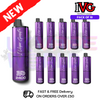 Box Of 10 - Blue Razz Cherry IVG 2400 Disposable Vape Pen Kit - UK Vape World