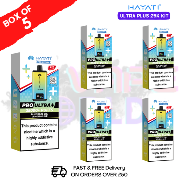 Box Of 5 - Hayati 25K Puff Pro Ultra Prefilled Kit - ONLY £42.99