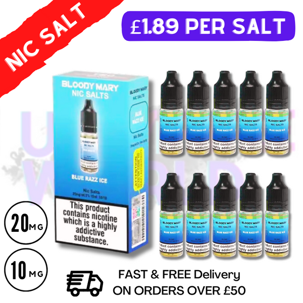 Blue Razz ICE - Bloody Mary 10ML Nic Salt