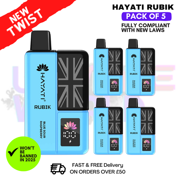 Hayati Rubik 7000 Puff Blue Sour Raspberry