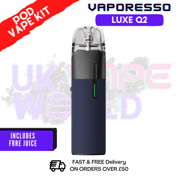 Blue Vaporesso Luxe Q2 Pod Kit + Free 100ML