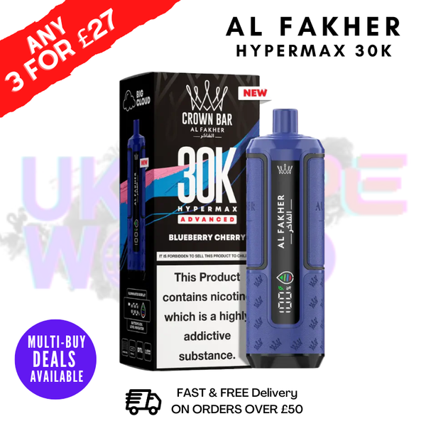 Blueberry Cherry Al Fakher 30K HyperMax Pod Kit - ukvapeworld
