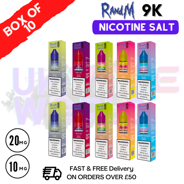 RandM Tornado 9000 Nic Salt 10ml R and M - Pack of 10