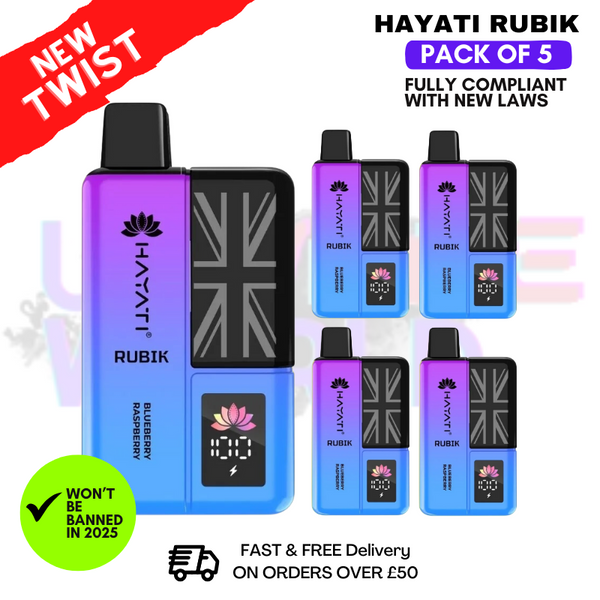 Hayati Rubik 7000 Puff Blueberry Raspberry