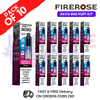 Blueberry raspberry Firerose 600 Puff Vape Kits Box of 10 - ukvapeworld