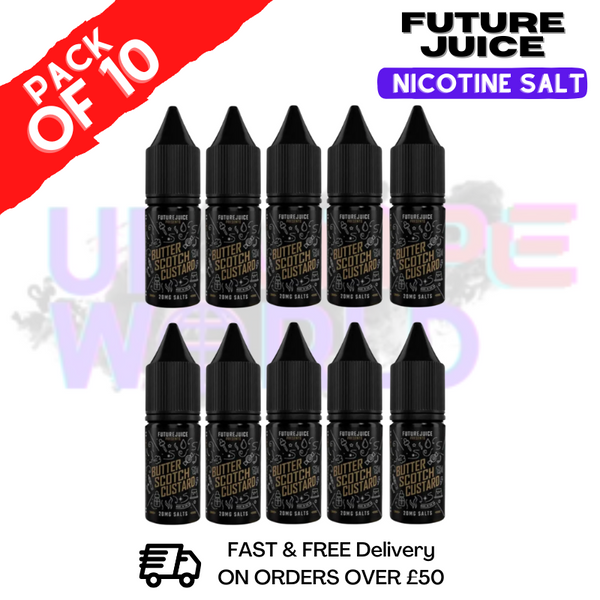 Butterscotch Custard Future Juice Nic Salt Box Of 10
