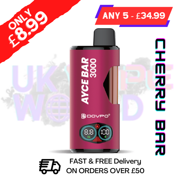 Shop Cherry Bar DOVPO ACE Bar 3000 4 in 1 Disposable Kit - UK Vape World