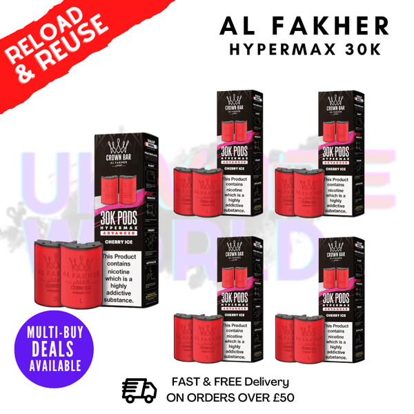 Cherry ICE AL Fakher 30K Box Of 5 Replacement Pods - ukvapeworld