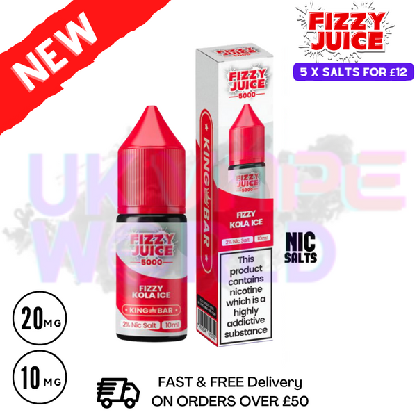 Fizzy Juice 5000 Nic Salt Cola ICE 10ML E-liquid - UK Vape World