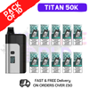 Cool Mint Titan X 50000 Puff Pod Kit Box Of 10