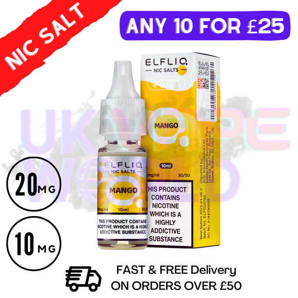 ShopElfLiq 'Mango' Nic Salt 10ML eLiquid online - UK Vape World