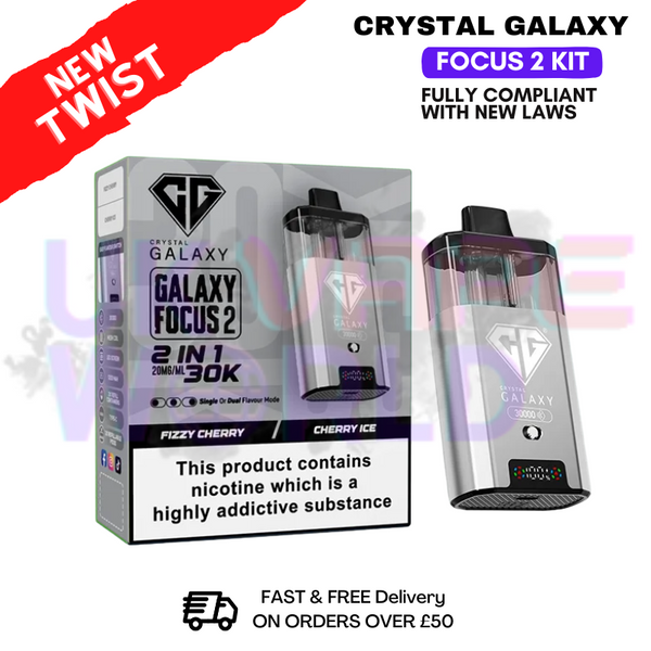 shop Fizzy Cherry Crystal Galaxy 30K Focus 2 Puff Kit - ukvapeworld