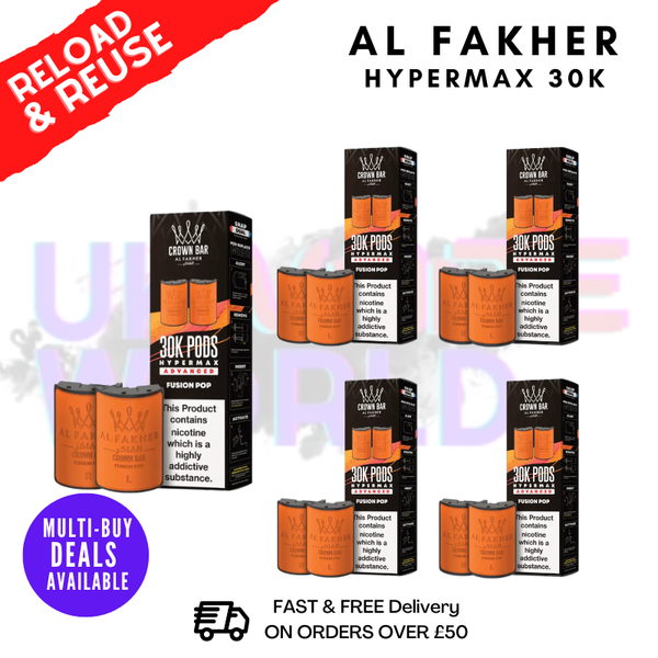 Fusion Pop AL Fakher 30K Box Of 5 Replacement Pods - ukvapeworld