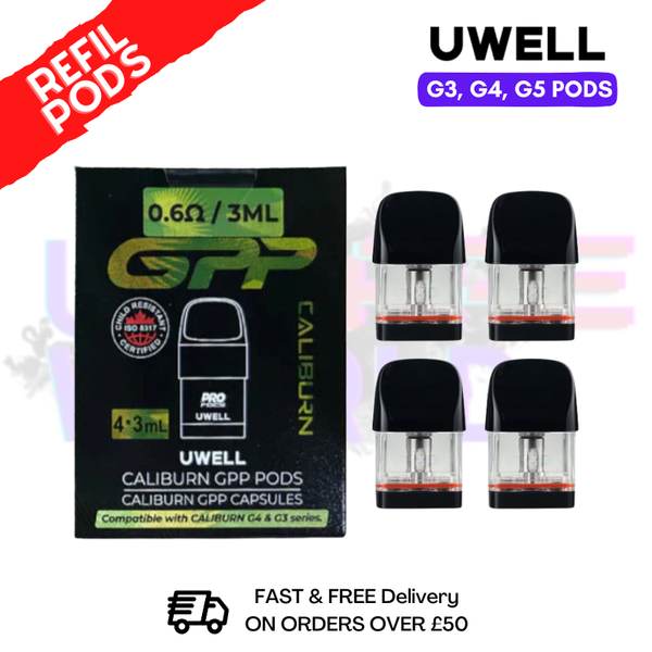 Shop Uwell Caliburn GPP Replacement Pod | G3, G4, G5 Refills - UK Vape World