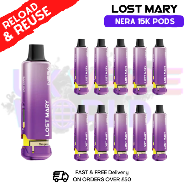 Gami Grape Lost Mary Nera15K REFIL Box OF 10