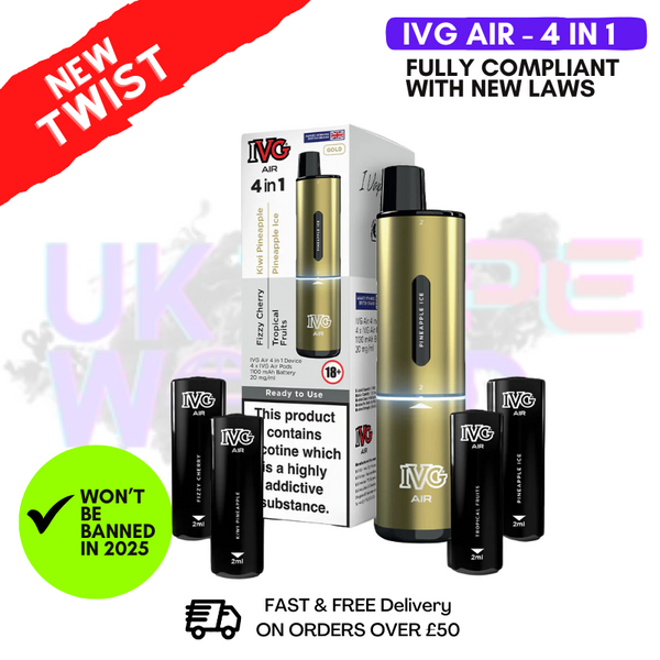 Shop IVG Air 4 in 1 Gold Edition Prefilled Pod Kit