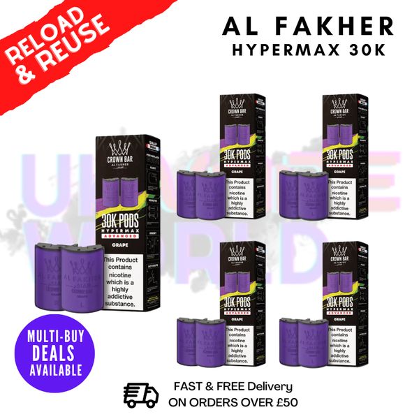 Grape AL Fakher 30K Box Of 5 Replacement Pods - ukvapeworld