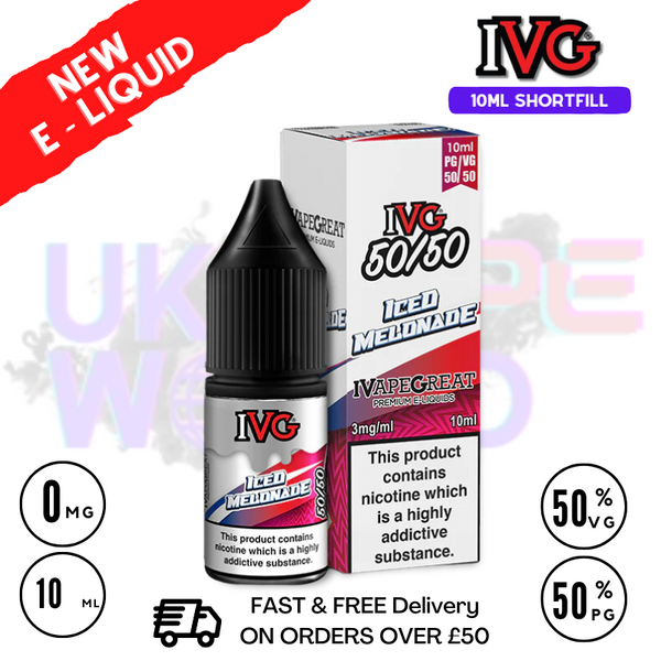 Shop IVG 50/50 Iced Melonade 10ml E Liquid - ONLY £1.99 - UK Vape World