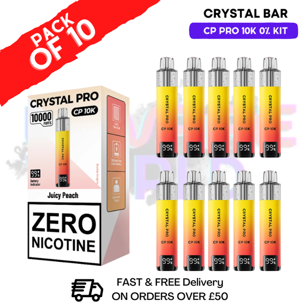 Juicy Peach CP Pro 10K ZERO Nic Kits Box Of 10