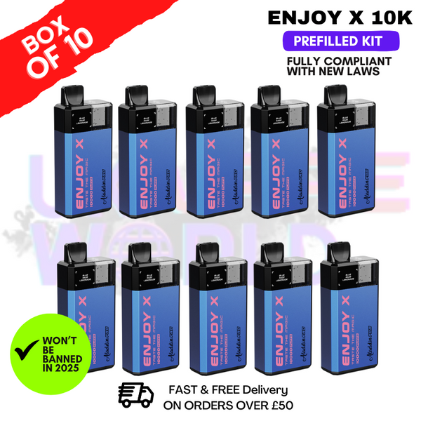 Mr Blue Enjox X 10K Puff Prefilled Pod Kits Box Of 10