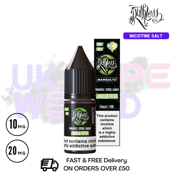 Ruthless Jungle Fever Nic Salt - Only £1.99 (PC) - ukvapeworld