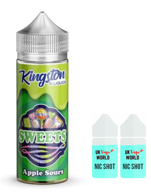 Kingston Sweets Apple Sours With 2 Nicshots | UK Vape World