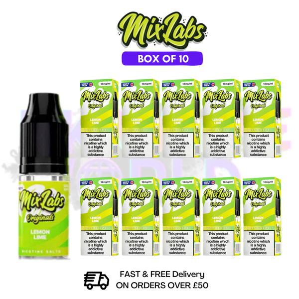 Lemon Lime MixLabs Nic Salt BOX OF 10 - £17.99 - ukvapeworld