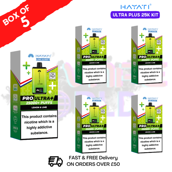 Box Of 5 - Hayati 25K Puff Pro Ultra Prefilled Kit - ONLY £42.99