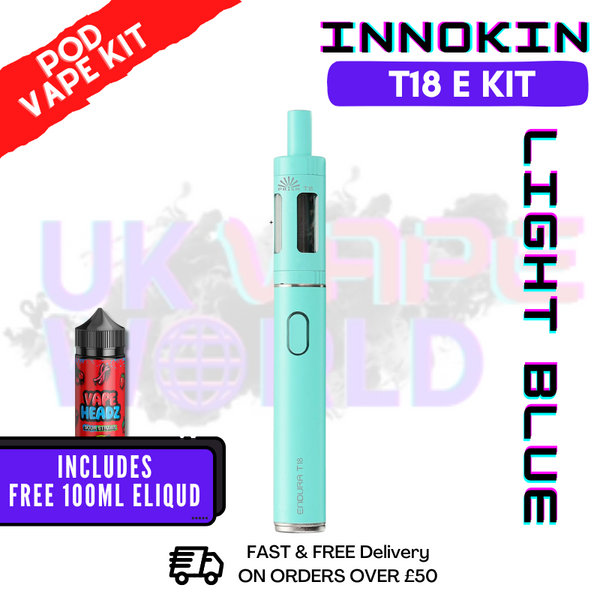 Shop Light blue Innokin Endura T18E Starter Kit - ONLY £16.99 - UK Vape World