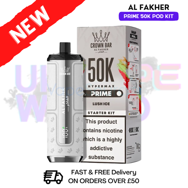 Lush ICE Al Fakher 50K HyperMax Prefilled Pod Kit - 3 For £30