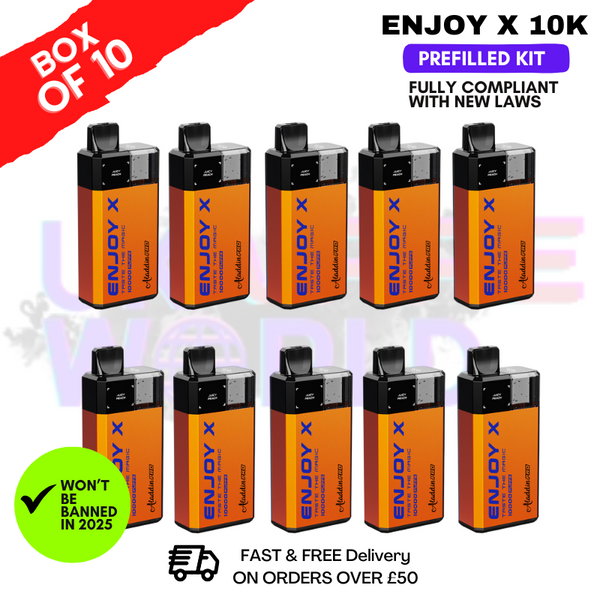 Banana ICE Enjox X 10K Puff Prefilled Pod Kits Box Of 10