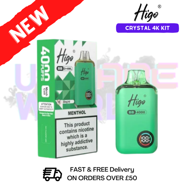Menthol Crystal Higo 4K 4000 Puff Pod Kit