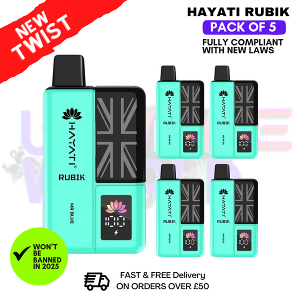 Hayati Rubik 7000 Puff Mr Blue