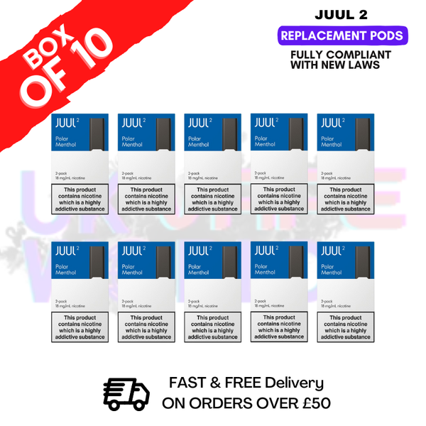 Polar Menthol Juul 2 Pods Box of 10 - £59.99 - ukvapeworld