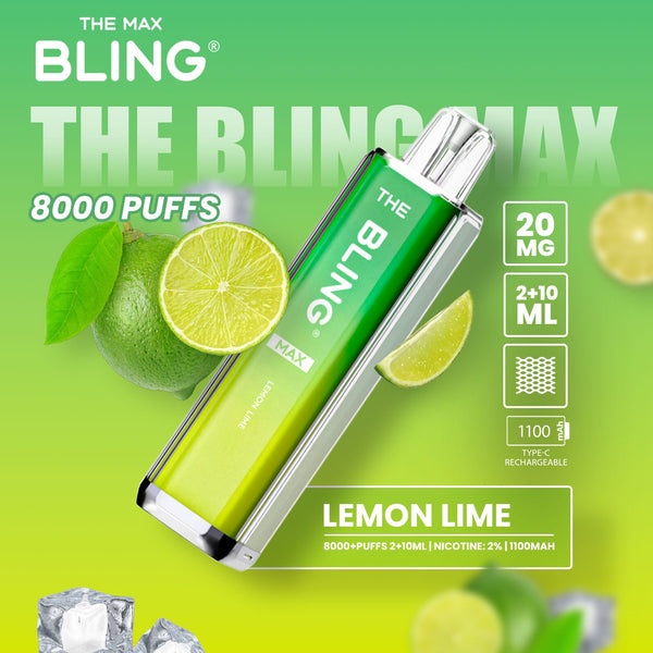 The Bling Max 8000 Puffs Prefilled Pod Vape - Starting From £7.60