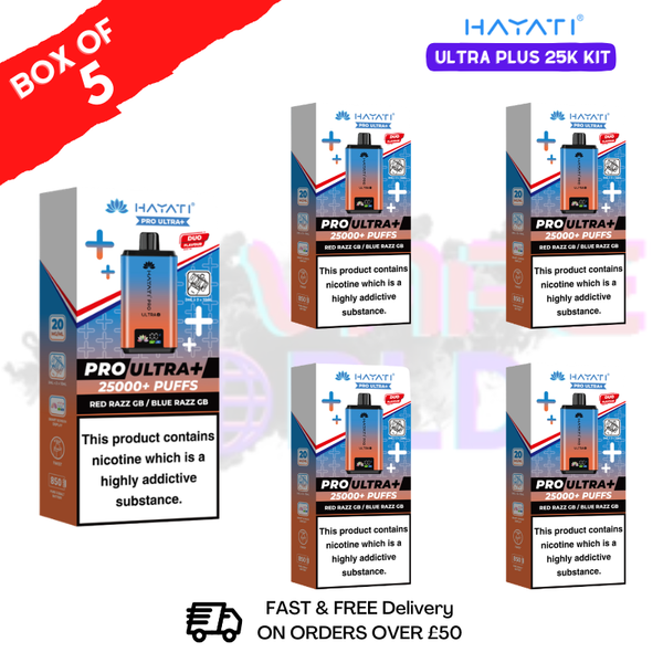 Box Of 5 - Hayati 25K Puff Pro Ultra Prefilled Kit - ONLY £42.99