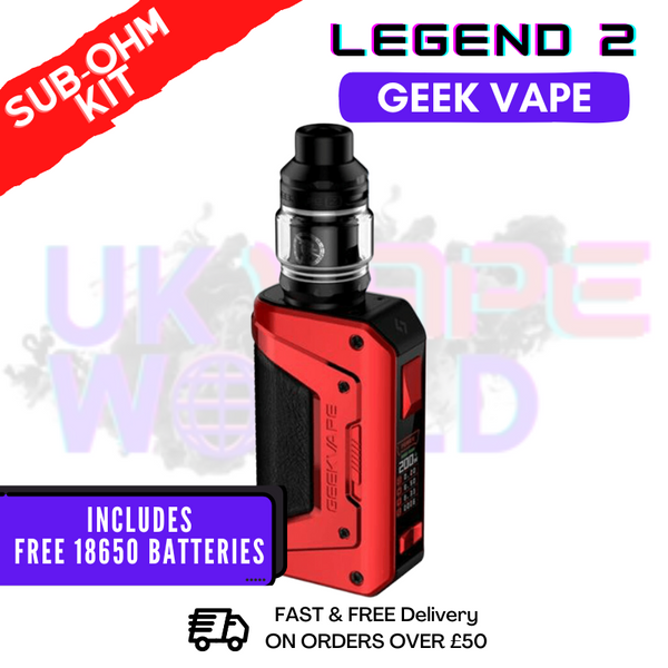Shop Red GeekVape Aegis Legend 2 L200 Sub Ohm Kit - ONLY £44.99 - UK Vape World