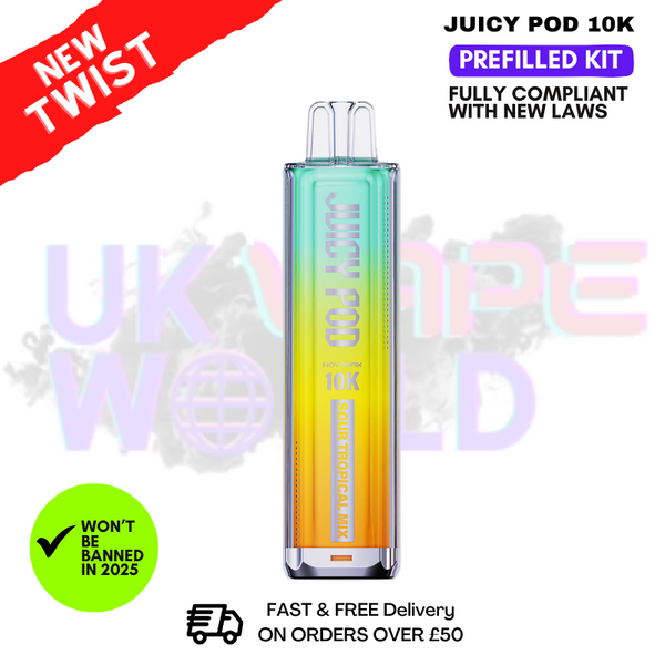 Shop Sour Tropical Mix Juicy Pod 10K NovaMax Pod Kit - £8.99 - UK Vape World