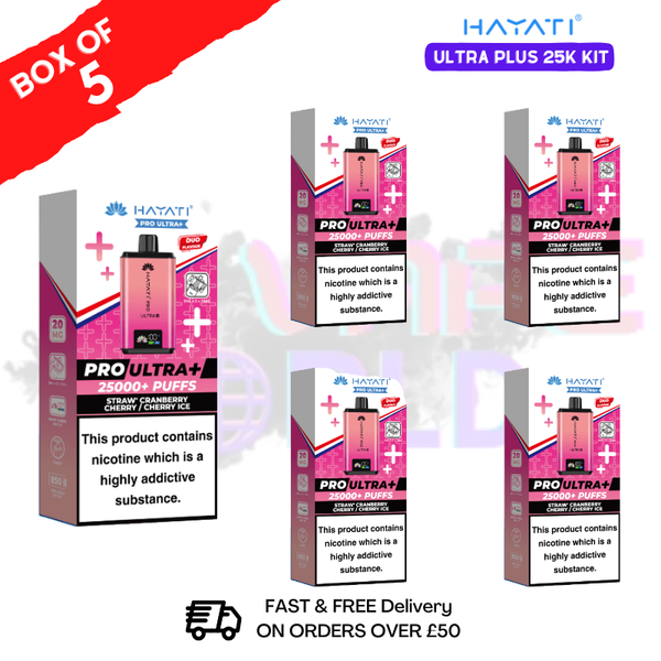 Box Of 5 - Hayati 25K Puff Pro Ultra Prefilled Kit - ONLY £42.99