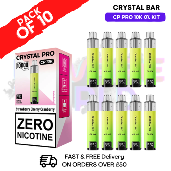 Straw Cherry Cranberry CP Pro 10K ZERO Nic Kits Box Of 10