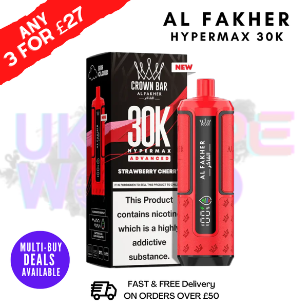 Strawberry Cherry Al Fakher 30K HyperMax Pod Kit - ukvapeworld