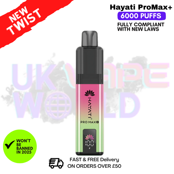 Shop Strawberry Kiwi Hayati Pro Max Plus 6000Puff Kit - UK Vape World