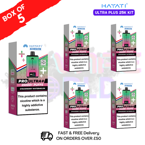 Box Of 5 - Hayati 25K Puff Pro Ultra Prefilled Kit - ONLY £42.99