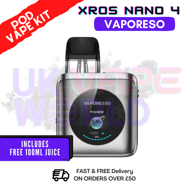 Shop Vaporesso Xros Nano 4 Titanium Silver Vape Kit